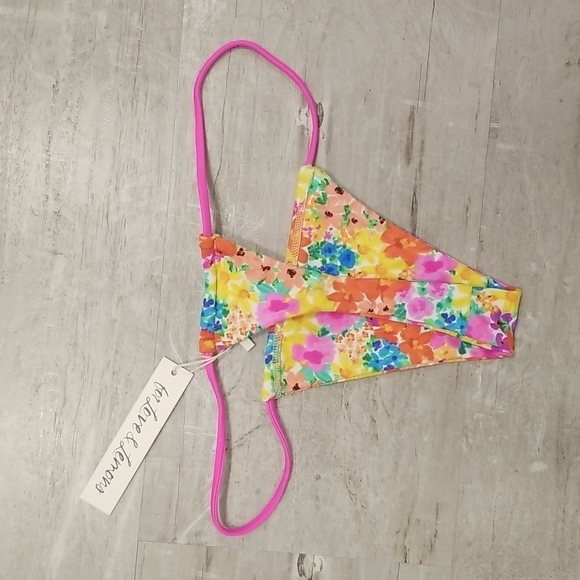 💕FOR LOVE AND LEMONS Yasmin String Bikini Bottom Watercolor Floral Print S NWT - Picture 9 of 13